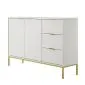 Komoda AUSTIN 150 biała/złota trzyszufladowa I sklep meblowy MIRAT. styl GLAMOUR