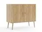 Komoda LEBEL dąb craft złoty na drewnianych nogach | MIRAT. w stylu SKANDYNAWSKI kolekcja LEBEL