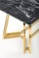 Stół KONAMI 160x90 czarny marmur/złoty w stylu glamour | MIRAT. styl GLAMOUR