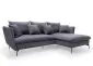 Narożnik z funkcją spania LINDA VELVET grafitowy prawy I sklep meblowy MIRAT.