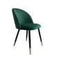 Krzesło CLAUDINE 1 VELVET GOLD zielone z czterema nogami | MIRAT. w stylu GLAMOUR kolekcja