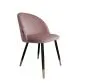 Krzesło CLAUDINE 1 VELVET GOLD różowe tapicerowane | MIRAT. w stylu GLAMOUR kolekcja