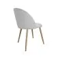 Krzesło CLAUDINE 2 VELVET jasno szare/dąb WYPRZEDAŻ I sklep meblowy MIRAT. styl SKANDYNAWSKI