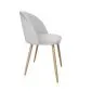 Krzesło CLAUDINE 2 VELVET jasno szare/dąb WYPRZEDAŻ I sklep meblowy MIRAT. styl SKANDYNAWSKI