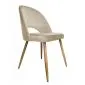 Krzesło ISKAR 2 VELVET beżowe/dąb WYPRZEDAŻ I sklep meblowy MIRAT. styl SKANDYNAWSKI