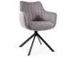 Szare krzesło obrotowe z podłokietnikami AZALIA BREGO | MIRAT styl LOFT