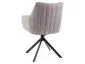 Szare krzesło obrotowe z podłokietnikami AZALIA BREGO | MIRAT styl LOFT