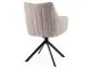 Jasnobeżowe krzesło AZALIA BREGO obrotowe z podłokietnikami | MIRAT styl LOFT