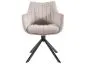 Jasnobeżowe krzesło AZALIA BREGO obrotowe z podłokietnikami | MIRAT styl LOFT