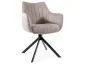 Jasnobeżowe krzesło AZALIA BREGO obrotowe z podłokietnikami | MIRAT styl LOFT