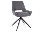 Nowoczesne krzesło Tello szare obracane do salonu | MIRAT styl LOFT