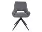Nowoczesne krzesło Tello szare obracane do salonu | MIRAT styl LOFT