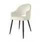 Krzesło JENISEJ VELVET kremowe metalowe nogi I sklep meblowy MIRAT. styl GLAMOUR