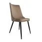 Zestaw krzeseł CYPRIAN VELVET 4 szt. beżowe polski wyrób I sklep meblowy MIRAT.