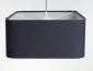 Lampa wisząca KWADRO LEN 004-40w20 granatowa/szara do sypialni I sklep meblowy MIRAT.