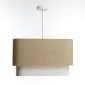 Lampa wisząca KWADRO DUO 002 51x47cm jutowa/kremowa kwadratowa I sklep meblowy MIRAT.