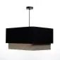 Lampa wisząca KWADRO DUO 006 51x47cm czarna/beżowa do sypialni I sklep meblowy MIRAT.