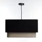 Lampa wisząca KWADRO DUO 006 51x47cm czarna/beżowa do sypialni I sklep meblowy MIRAT.