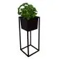 Kwietnik LAURA 25x25x50cm czarny stojący I sklep meblowy MIRAT. styl LOFT