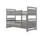 Łóżko piętrowe dla dzieci JULITA 160x80 szare drewniane trzyosobowe I sklep meblowy MIRAT.  kolekcja JULITA