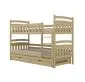 3-osobowe łóżko piętrowe JULITA 180x80 sosna nielakierowana sosnowe z szufladami I sklep meblowy MIRAT. styl SKANDYNAWSKI kolekcja JULITA