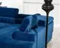 Narożnik z funkcją spania LAURENCE VELVET granatowy prawy welurowy | MIRAT. w stylu GLAMOUR kolekcja