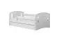 Łóżko dziecięce CLASSIC 2 180x80 białe pojedyncze z barierką | MIRAT.  kolekcja CLASSIC