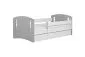 Łóżko dziecięce CLASSIC 2 160x80 MIX szare z szufladą polskie | MIRAT.  kolekcja CLASSIC
