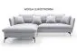 Narożnik z funkcją spania LINDA VELVET szary typu-L I sklep meblowy MIRAT.