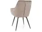 Krzesło welurowe Lilia Velvet beżowe pikowane|MIRAT styl LOFT