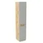 Szafka łazienkowa LOFT 35 wysoka z koszem szary mat/dąb - powystawowy I sklep meblowy MIRAT. styl LOFT