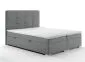 Łóżko kontynentalne TUTO 140 szare velvet w stylu glamour | MIRAT. styl GLAMOUR