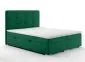 Łóżko kontynentalne TUTO 160 zielone velvet z materacem do sypialni | MIRAT. styl GLAMOUR
