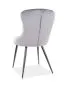 Krzesło LOTUS VELVET szare do jadalni w stylu glamour | MIRAT. styl GLAMOUR, LOFT