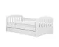 Łóżko dziecięce CLASSIC 1 160x80 białe z barierką | MIRAT. kolekcja CLASSIC