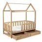 Łóżko dziecięce LIV 80x160 dąb domek I sklep meblowy MIRAT. styl SKANDYNAWSKI