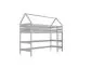 Łóżko domek na antresoli TOBI 2 160x80 białe drewno sosnowe I sklep meblowy MIRAT. styl SKANDYNAWSKI kolekcja TOBI