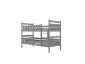 Łóżko piętrowe BARTEK 200x90 szare drewniane trzyosobowe | MIRAT. kolekcja BARTEK