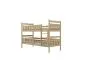 Łóżko piętrowe BARTEK 180x90 sosna nielakierowana drewniane trzyosobowe | MIRAT. styl SKANDYNAWSKI kolekcja BARTEK
