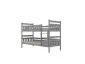 Łóżko piętrowe BARTEK 180x90 szare drewniane trzyosobowe | MIRAT.  kolekcja BARTEK
