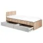 Łóżko młodzieżowe DALIA 90x200 buk/szare jednoosobowe I sklep meblowy MIRAT. styl SKANDYNAWSKI kolekcja DALIA