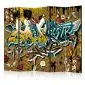Parawan akustyczny Street art 225x172 cm 5-częściowy wielokolorowy | MIRAT.