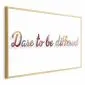 Plakat Be different 42x29,7 cm z ramą złotą bez marginesu | MIRAT.