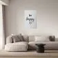 Plakat Be happy 29,7x42 cm bez ramy z marginesem | MIRAT.