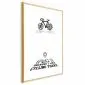 Plakat Cycling 60x90 cm z ramą złotą z marginesem | MIRAT.