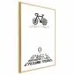 Plakat Cycling 60x90 cm z ramą złotą bez marginesu | MIRAT.