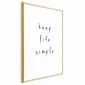 Plakat Simple 21x30 cm z ramą złotą z marginesem | MIRAT.