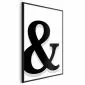 Plakat Ozdobna litera 40x60 cm z ramą czarną bez marginesu | MIRAT.