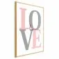 Plakat Szara miłość 21x30 cm z ramą złotą z marginesem | MIRAT.