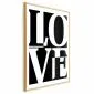 Plakat Miłość 29,7x42 cm z ramą złotą z marginesem | MIRAT.
